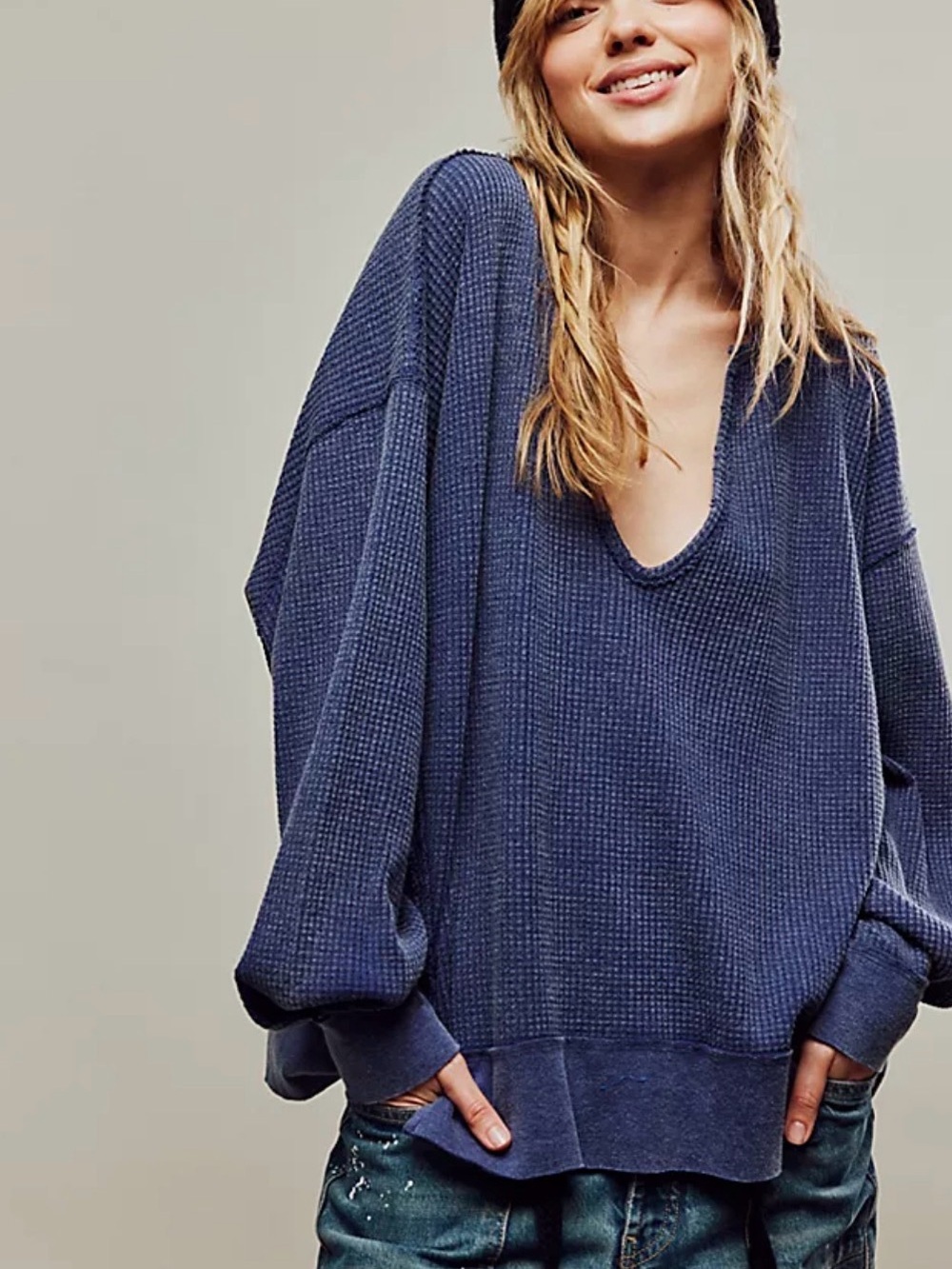We the free butter cup thermal, navy S